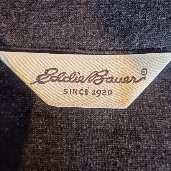 Eddie Bauer Charcoal Grey Full Zip Cardigan Sweater Jacket - Picture 3 of 5
